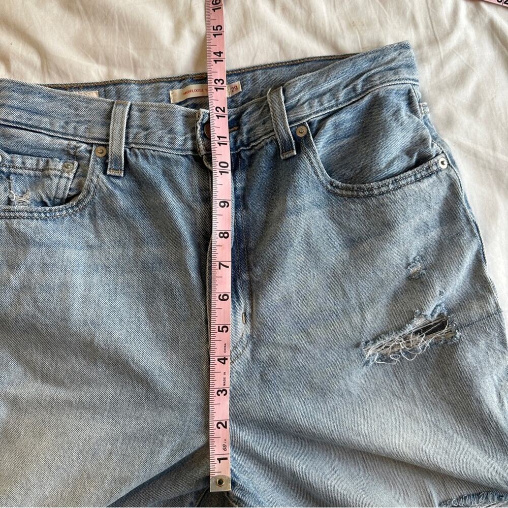 Levi's Premium High Loose Taper Jeans 29 Here To Stay Distressed Light Wash - Picture 9 of 14